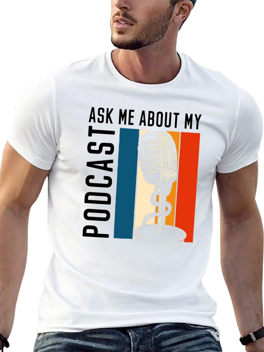 Ask Me About My Podcast Graphic Tee