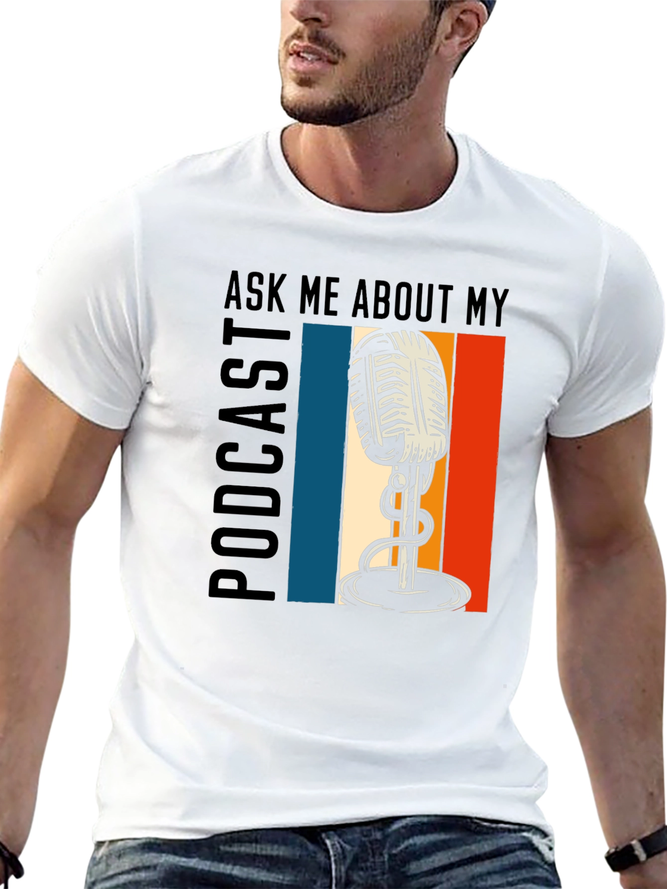 Ask Me About My Podcast Graphic Tee