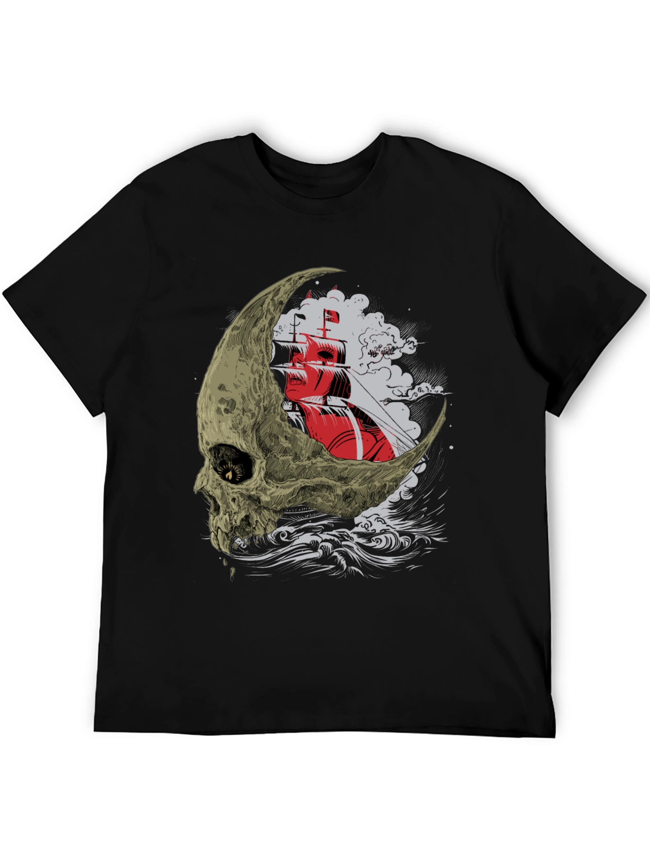 Skull Moon Ship T-Shirt