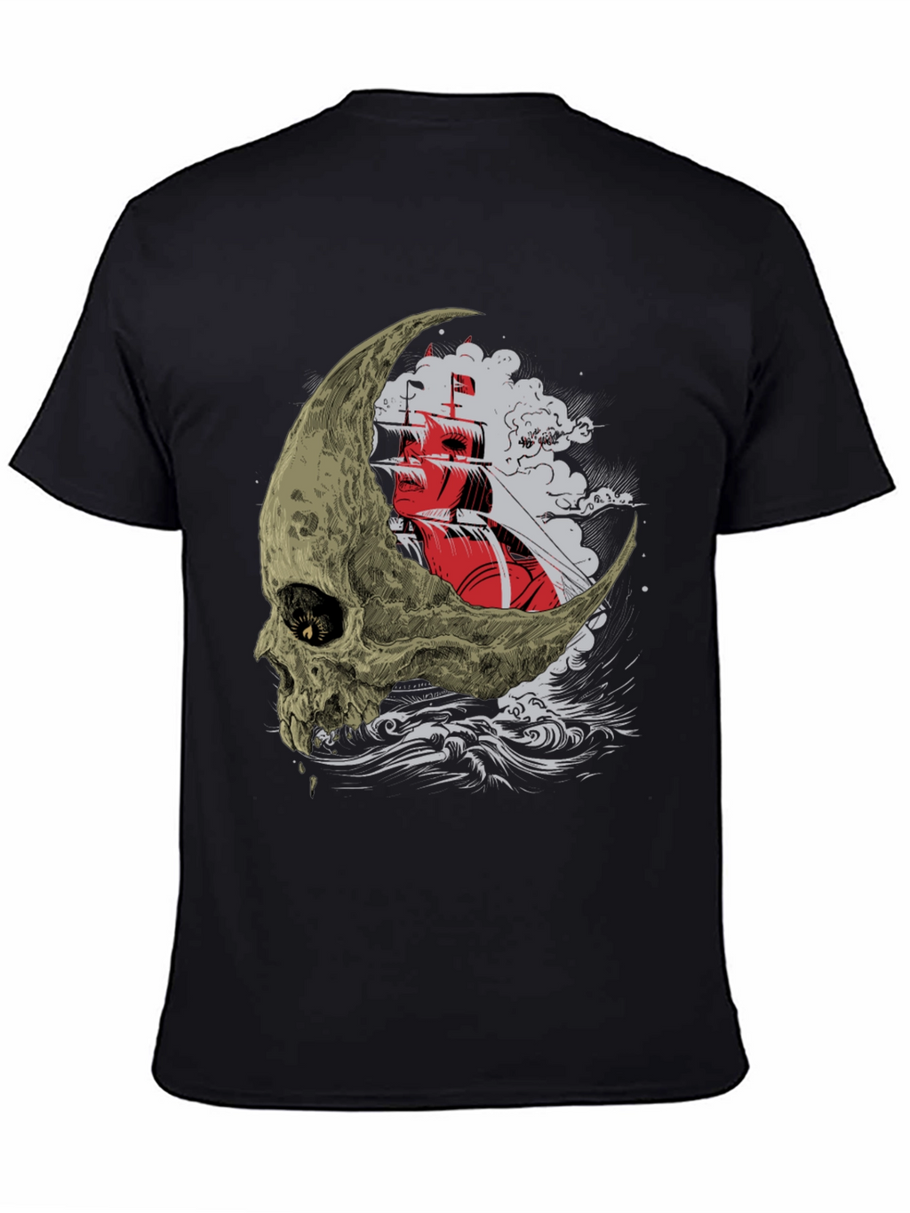 Skull Moon Ship T-Shirt