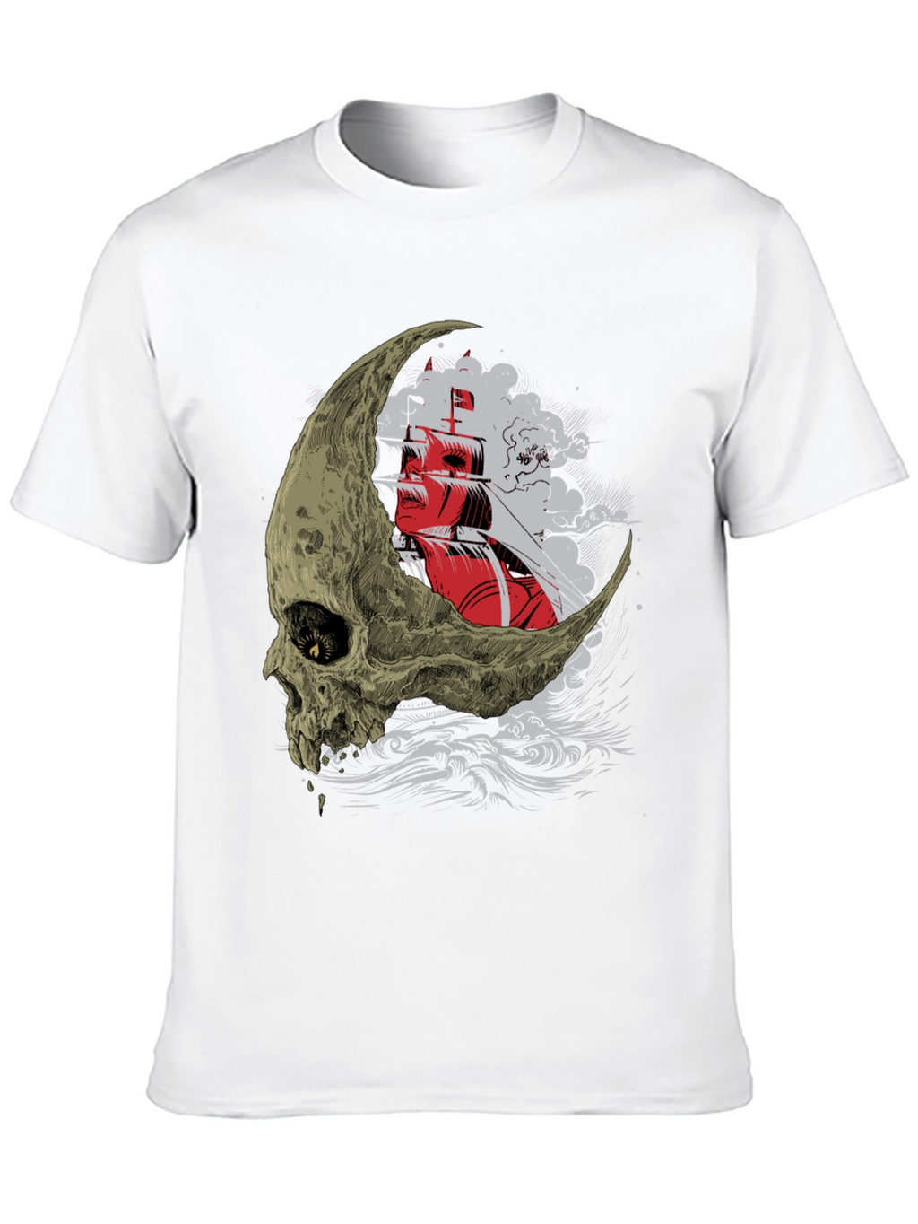 Skull Moon Ship T-Shirt