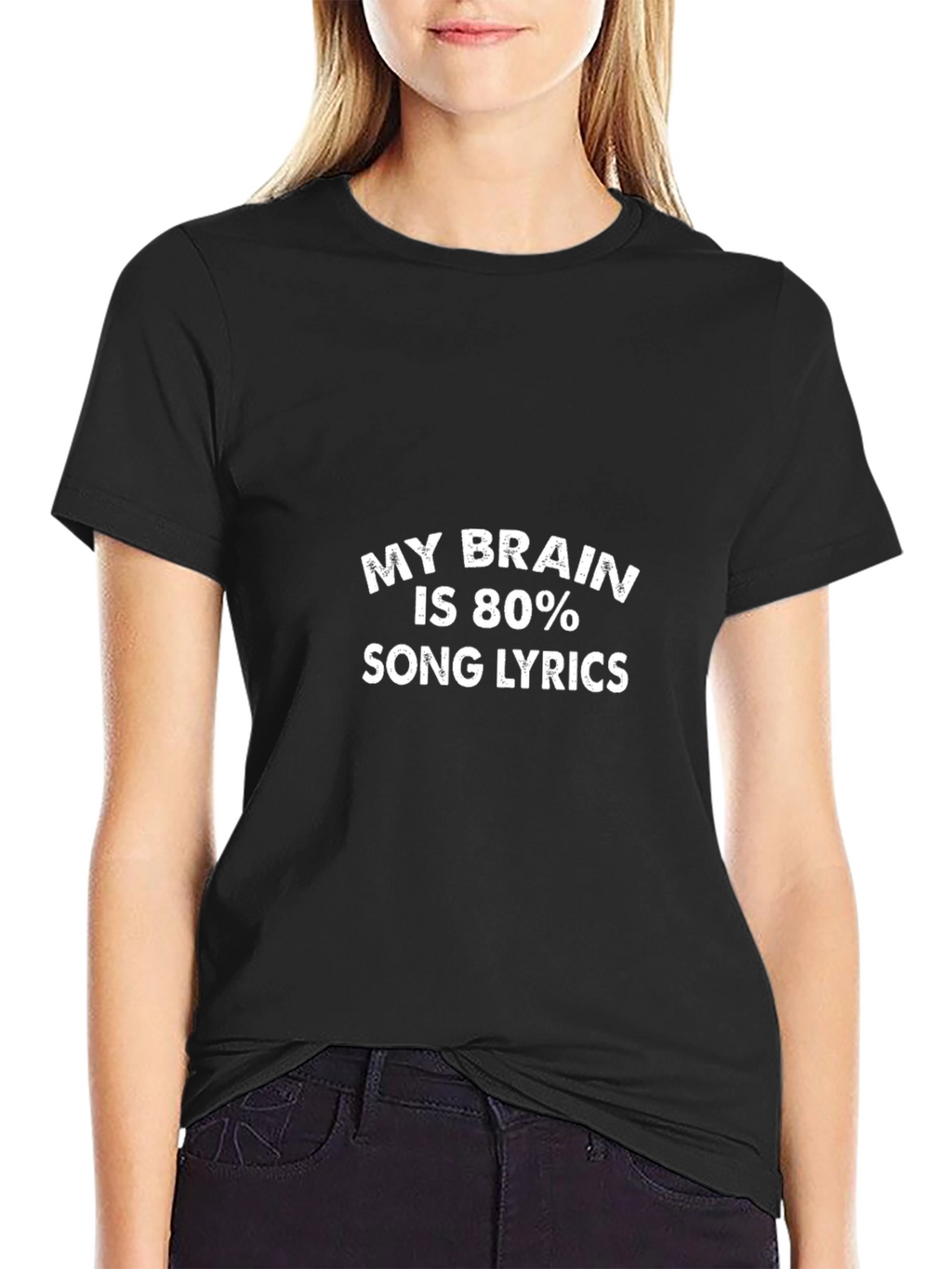 Funny Song Lyrics T-Shirt - Black Graphic Tee