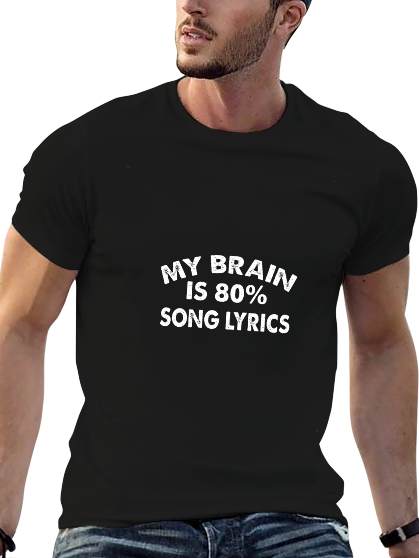 Funny Song Lyrics T-Shirt - Black Graphic Tee