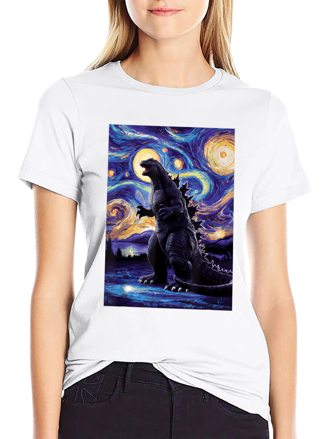Godzilla Starry Night T-Shirt
