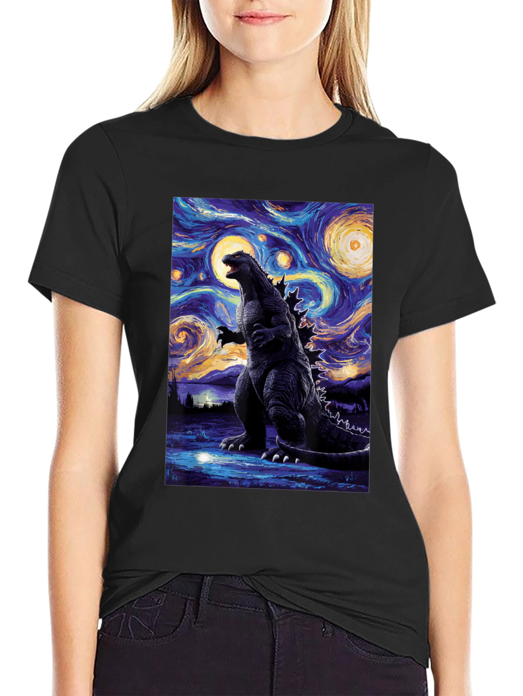 Godzilla Starry Night T-Shirt