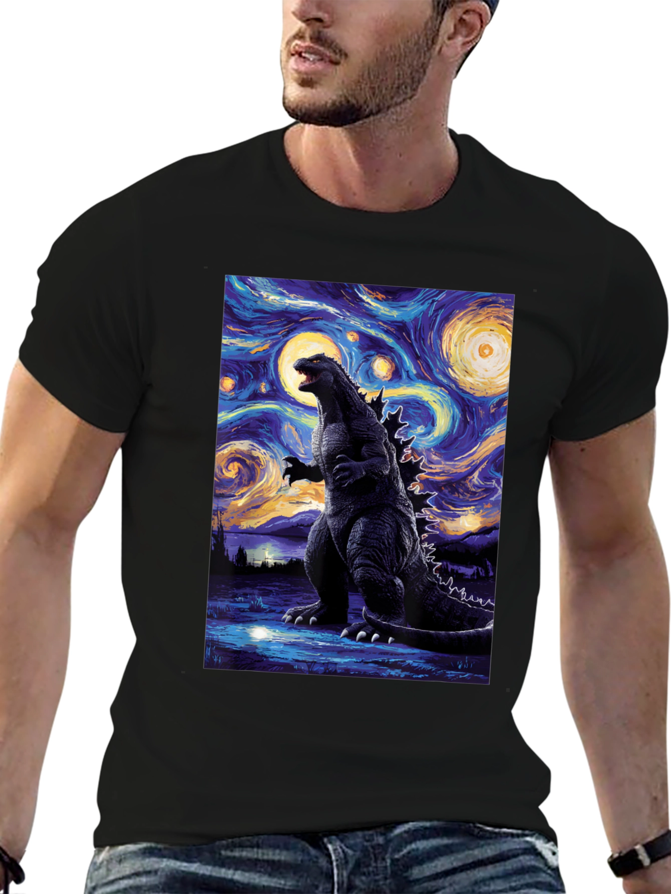 Godzilla Starry Night T-Shirt