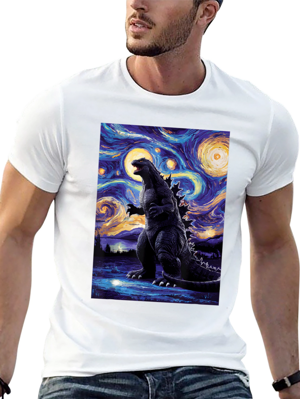 Godzilla Starry Night T-Shirt