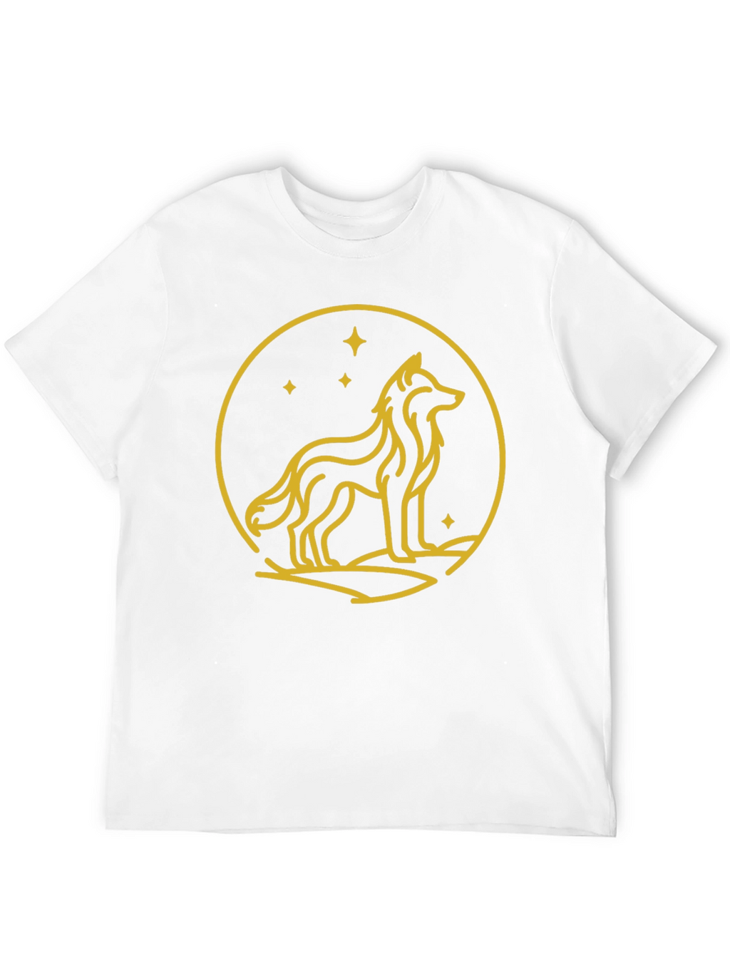 Wolf Circle Graphic Tee - Black