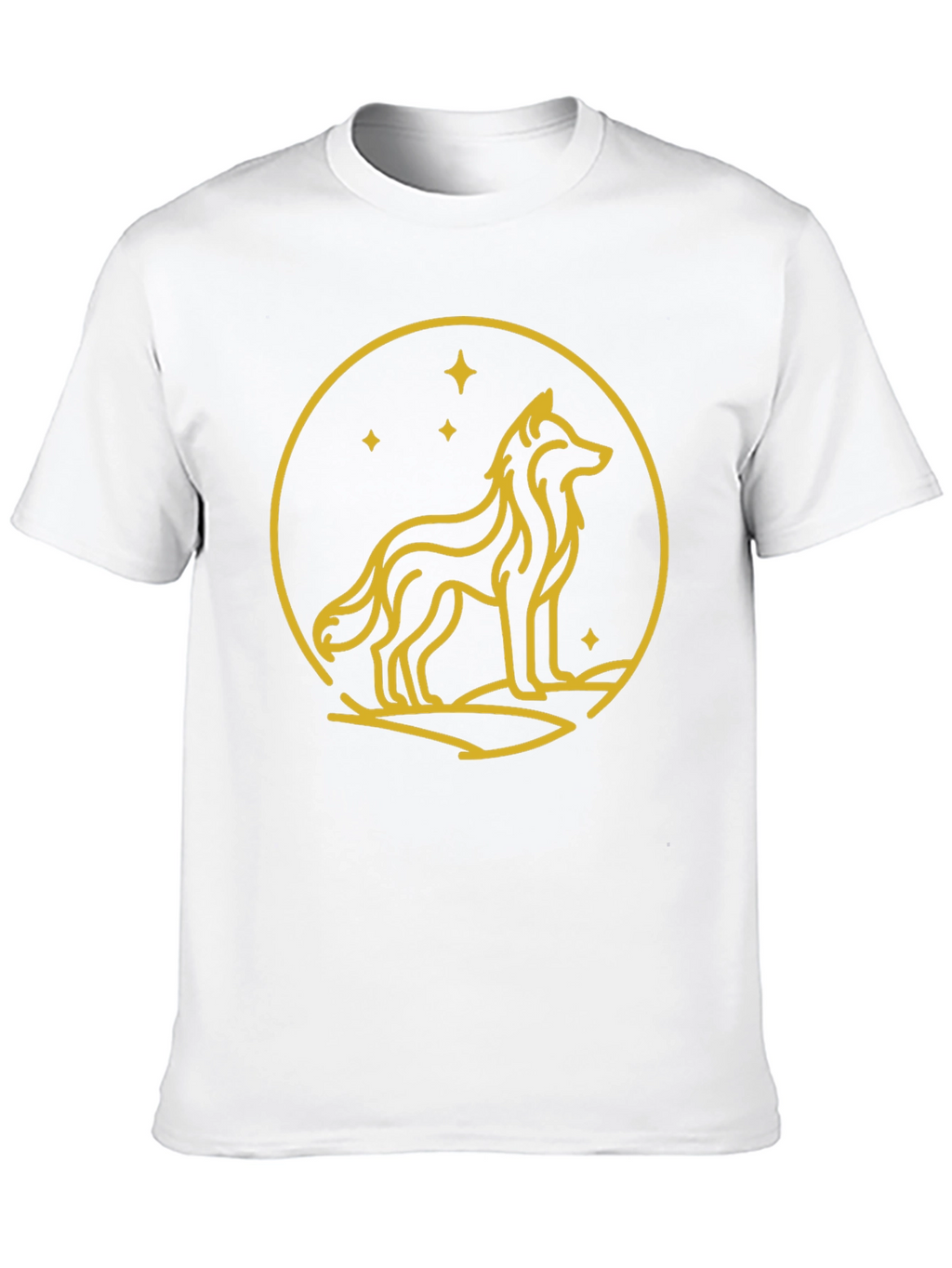 Wolf Circle Graphic Tee - Black