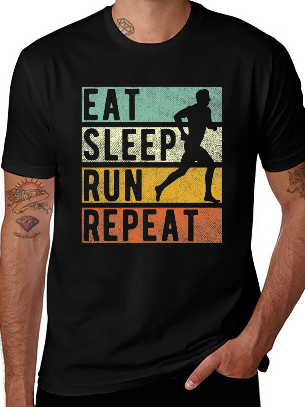 Eat Sleep Run Repeat Graphic Tee