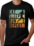 Eat Sleep Run Repeat Graphic Tee