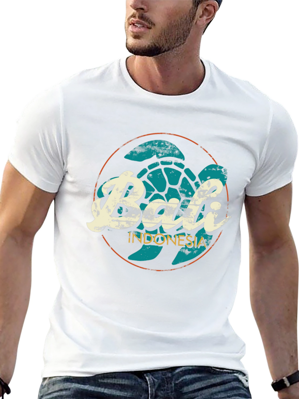 Bali Indonesia Turtle Graphic T-Shirt