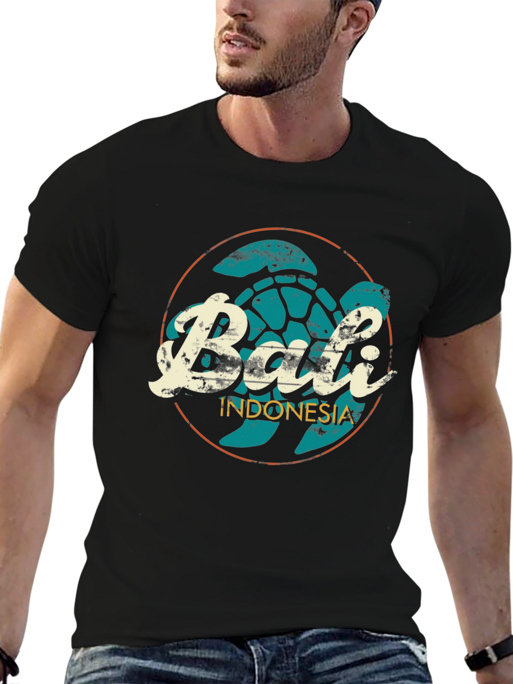 Bali Indonesia Turtle Graphic T-Shirt