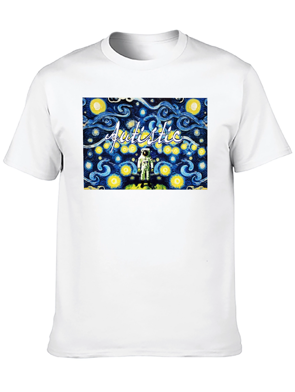 Autistic Astronaut Starry Night T-Shirt