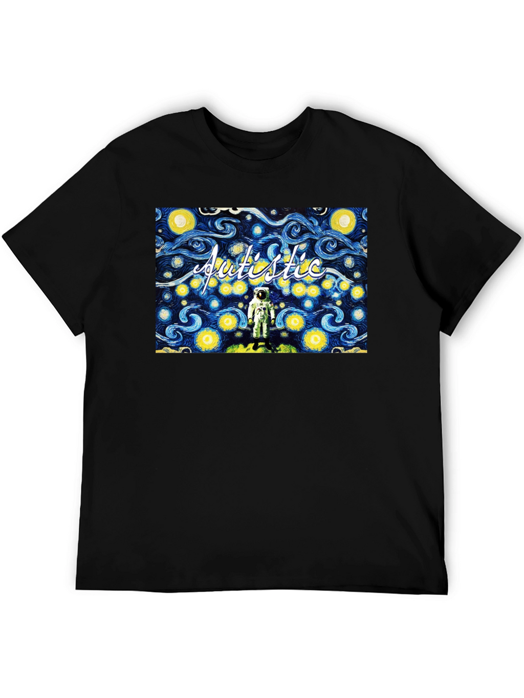 Autistic Astronaut Starry Night T-Shirt