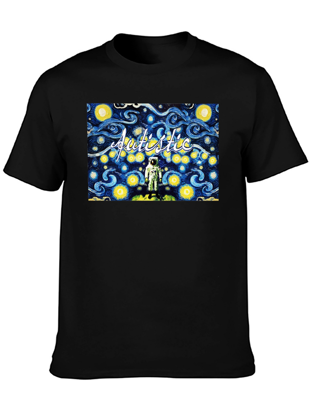 Autistic Astronaut Starry Night T-Shirt