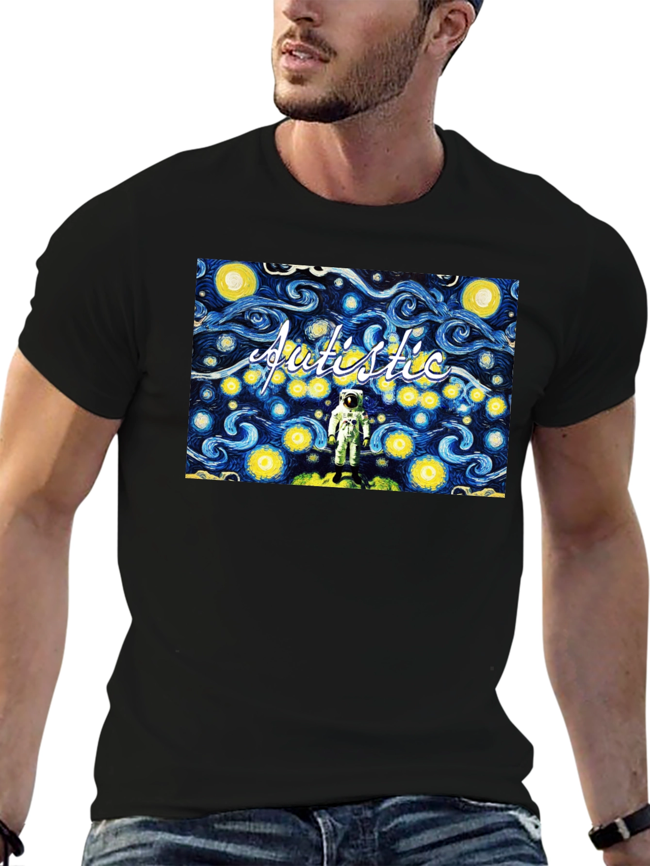 Autistic Astronaut Starry Night T-Shirt