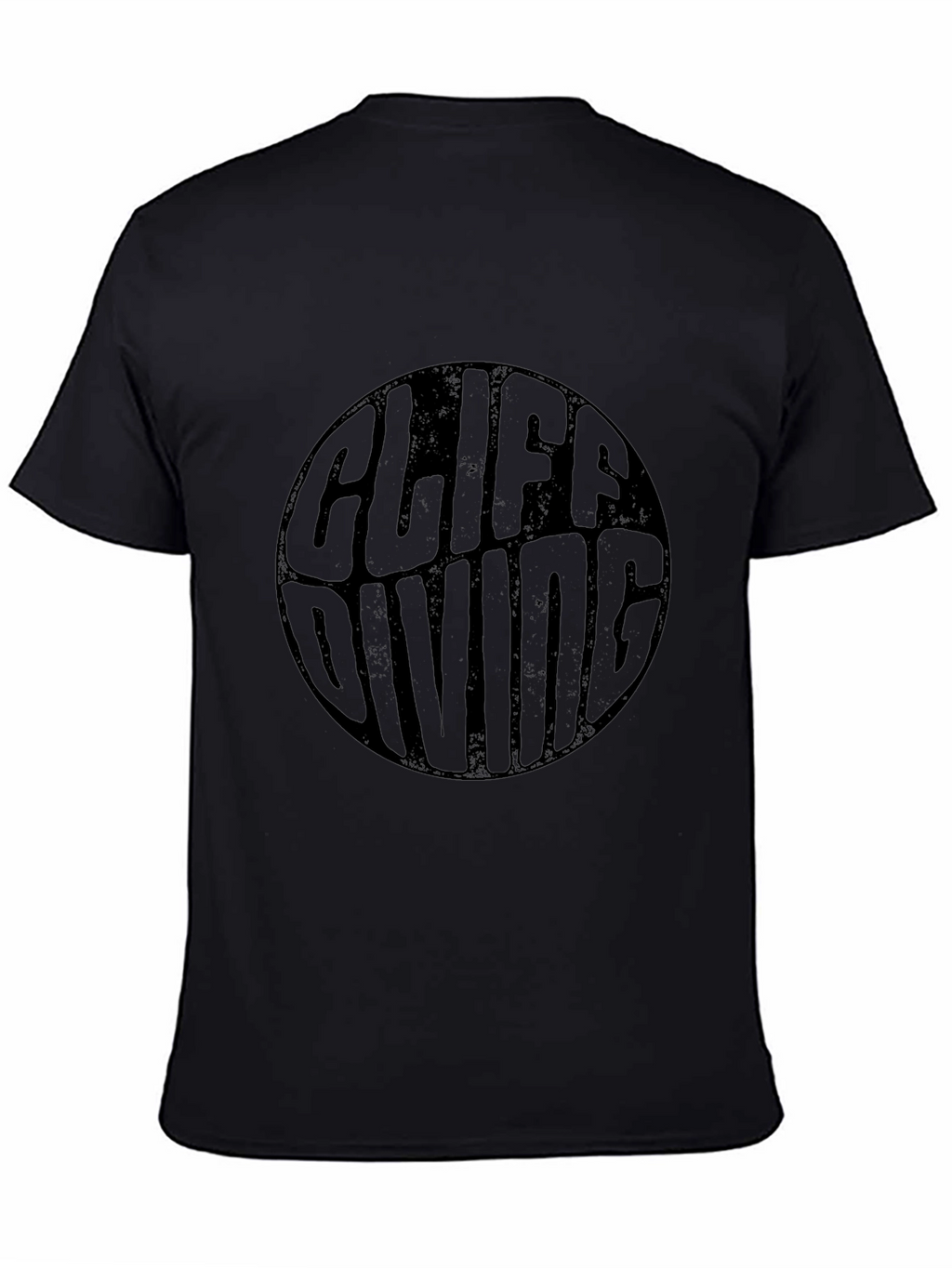 Cliff Diving Graphic Tee - Black Cotton T-Shirt
