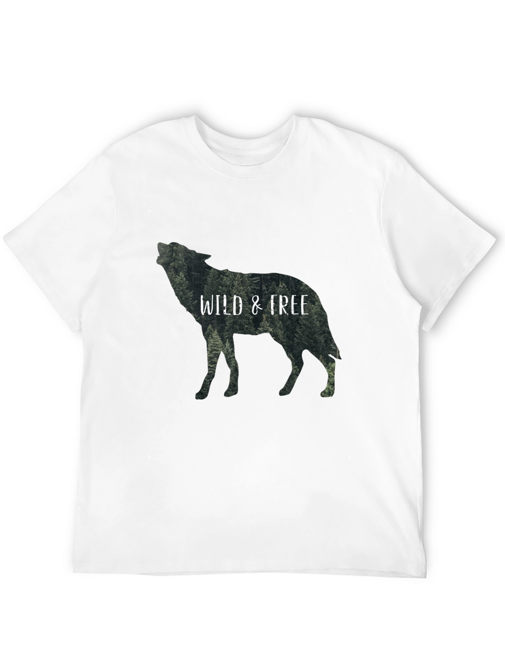 Wild & Free Wolf Graphic Black T-Shirt