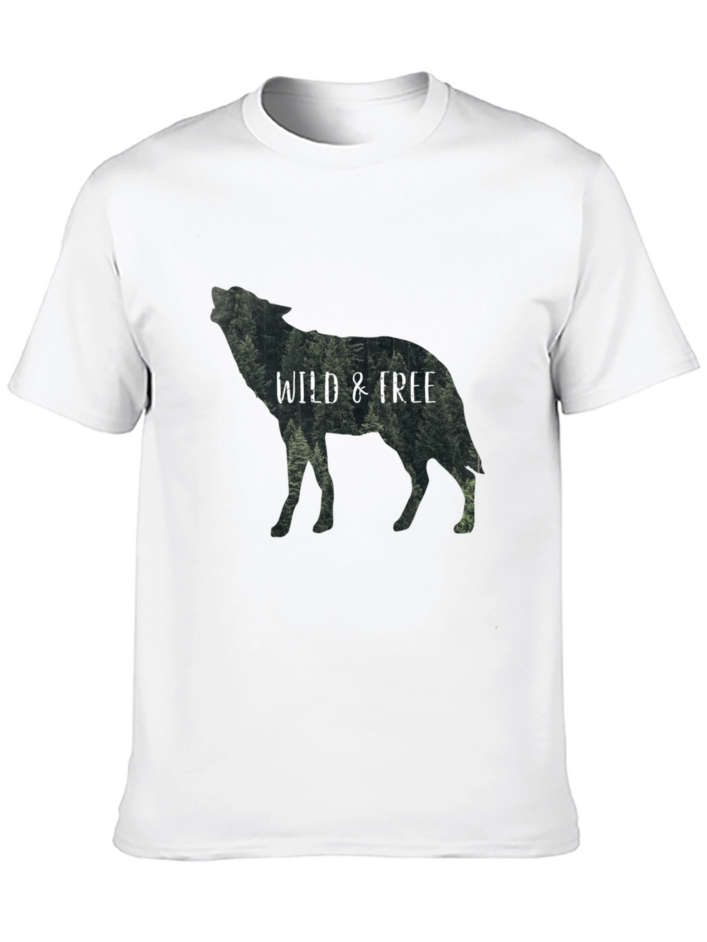 Wild & Free Wolf Graphic Black T-Shirt