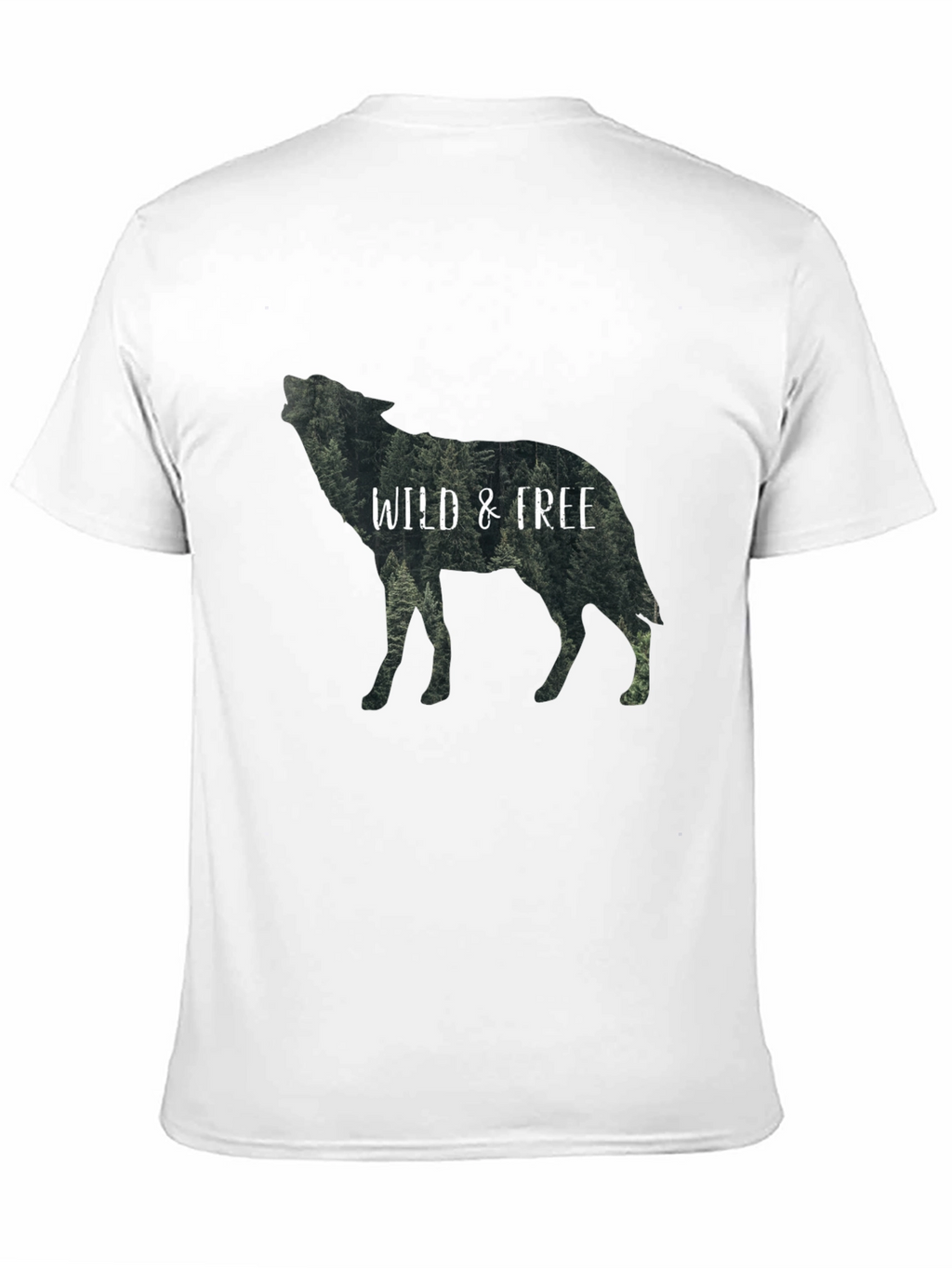 Wild & Free Wolf Graphic Black T-Shirt