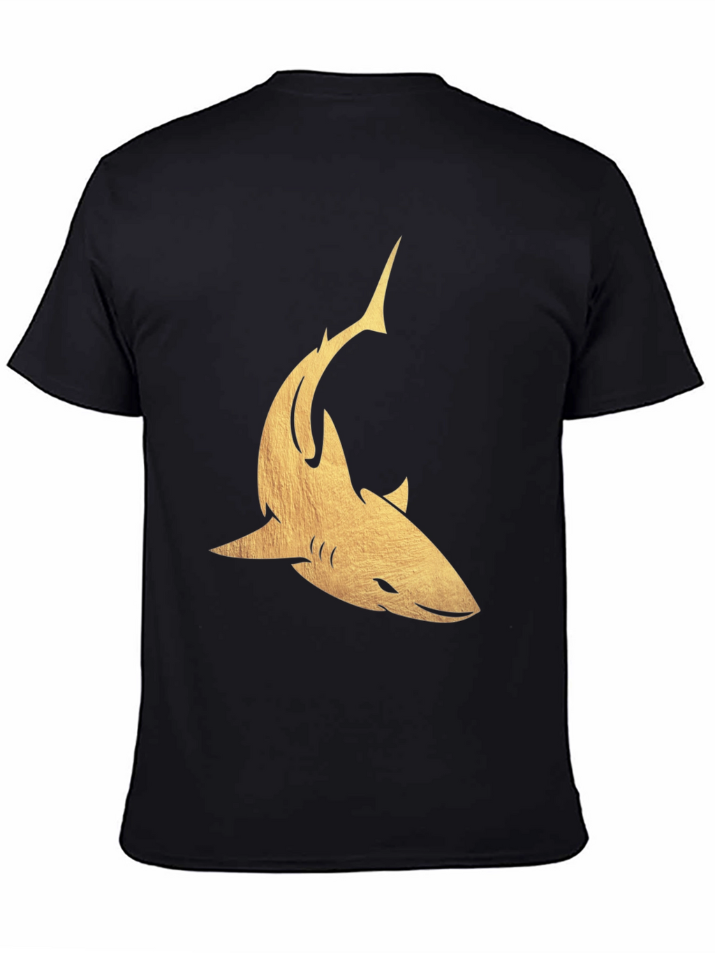 Golden Shark Graphic Tee - Mens Black T-Shirt