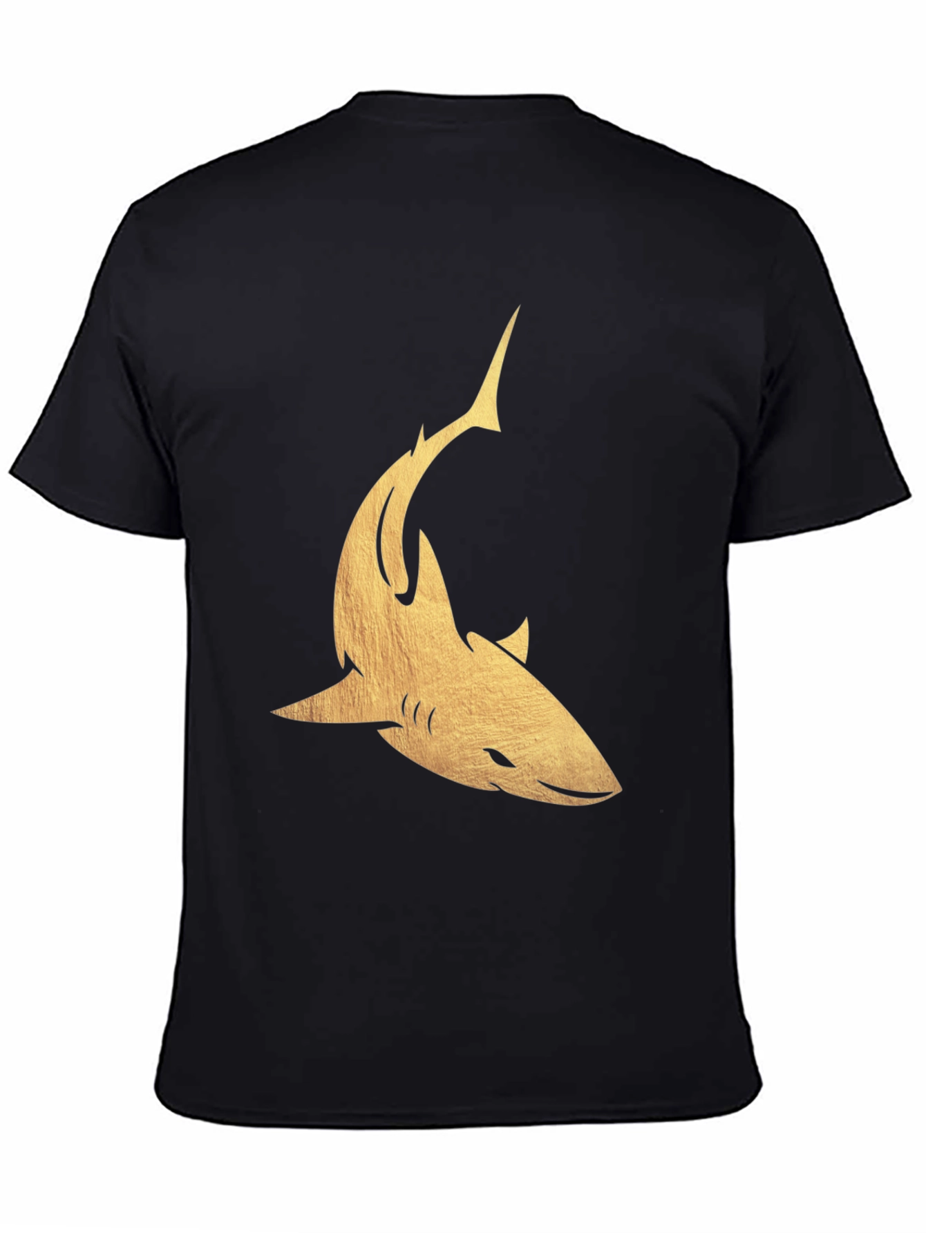Golden Shark Graphic Tee - Mens Black T-Shirt