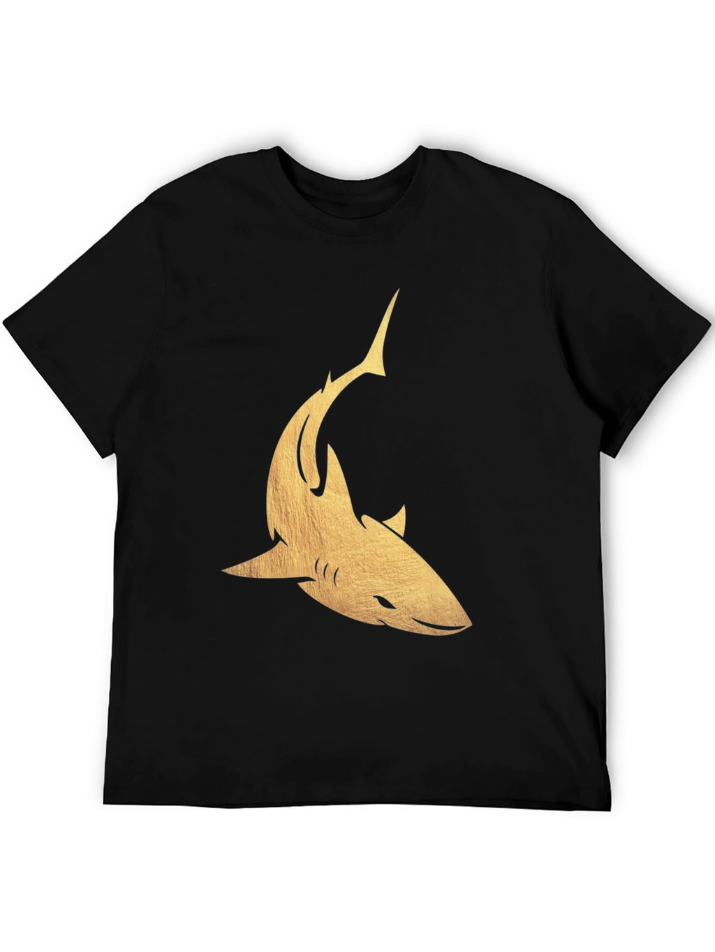 Golden Shark Graphic Tee - Mens Black T-Shirt