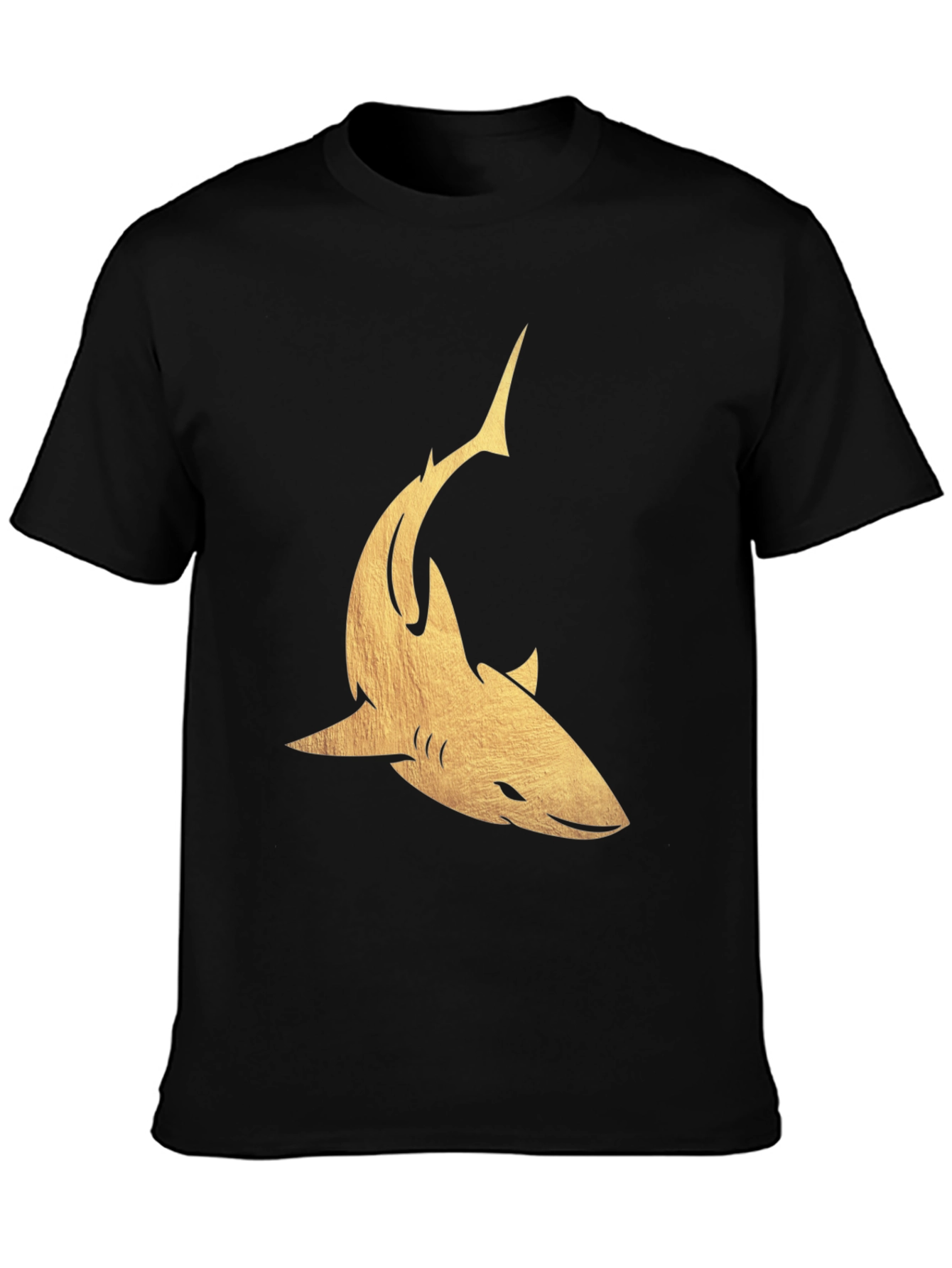 Golden Shark Graphic Tee - Mens Black T-Shirt