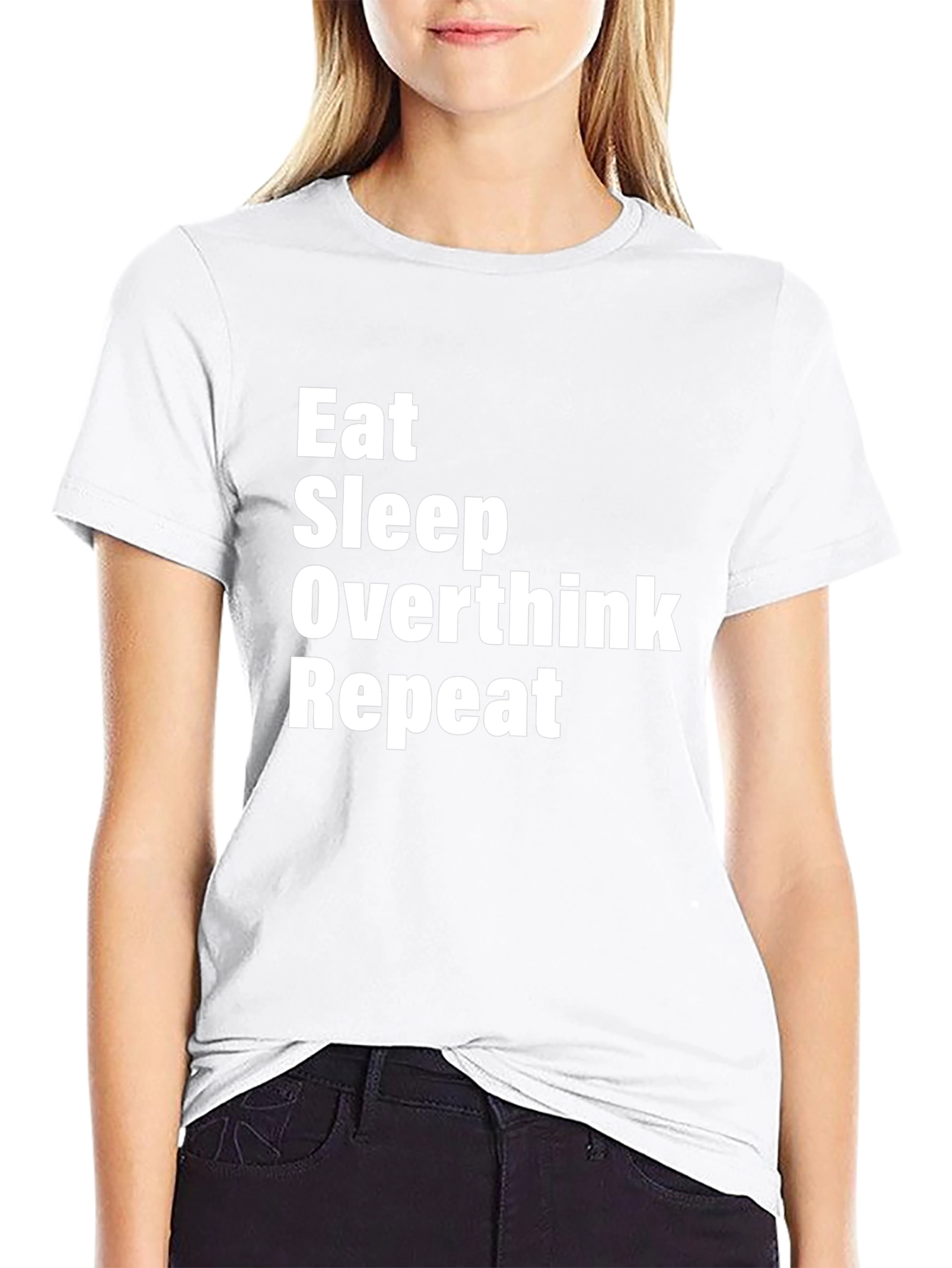 Eat Sleep Overthink Repeat Graphic Tee