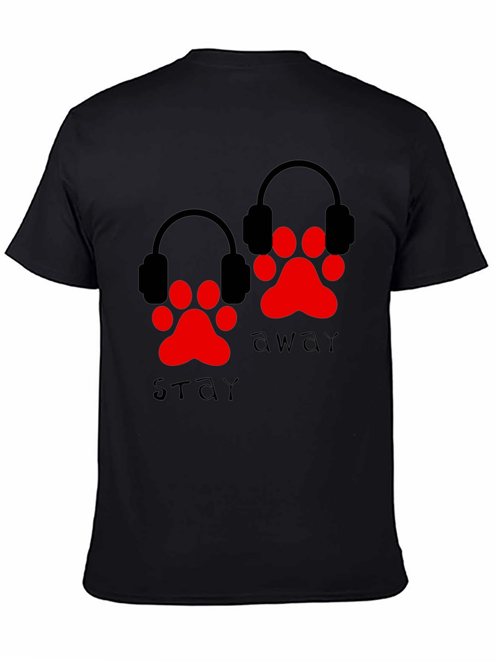 Stay Away Paw Print Graphic Tee