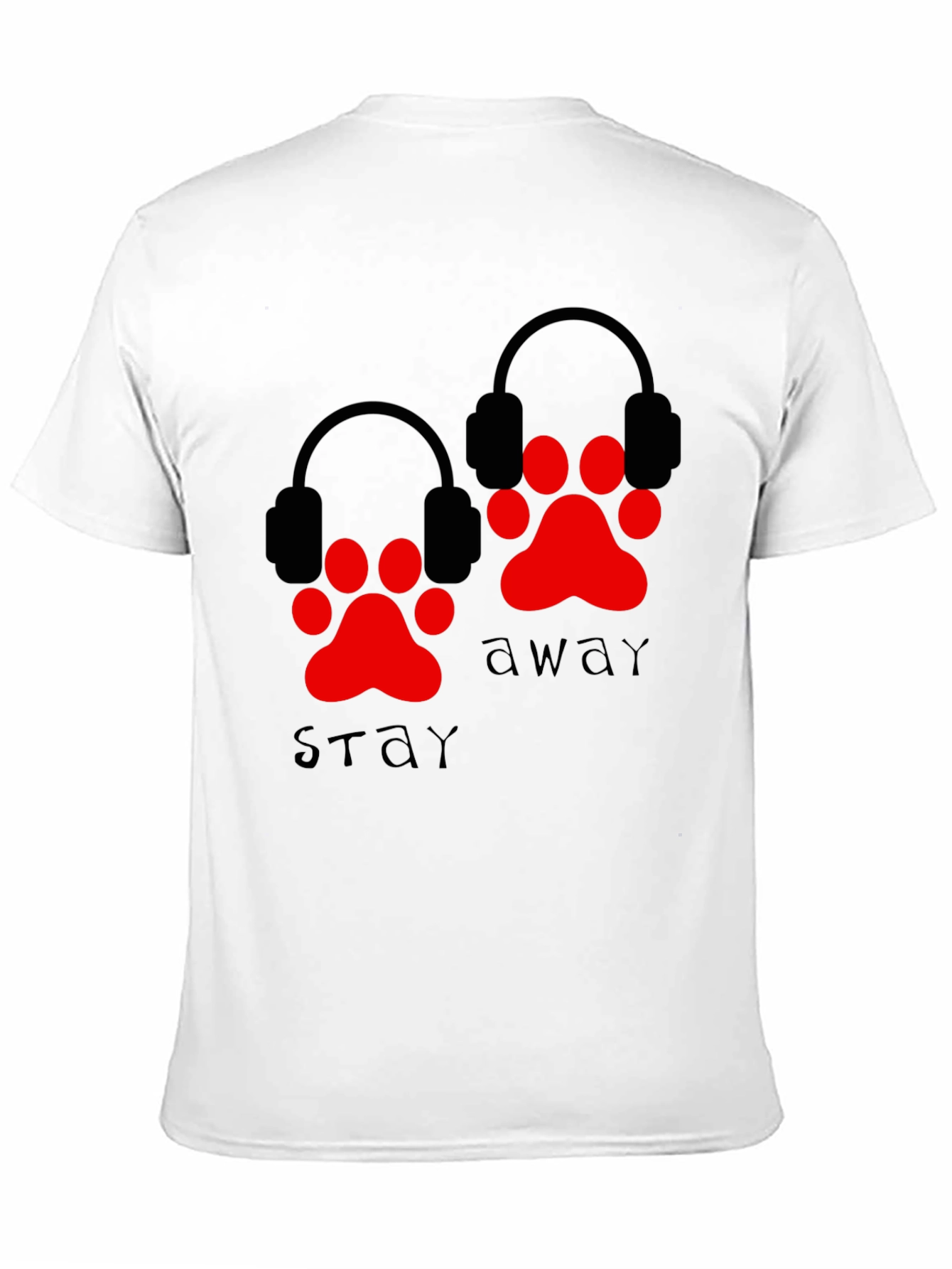 Stay Away Paw Print Graphic Tee