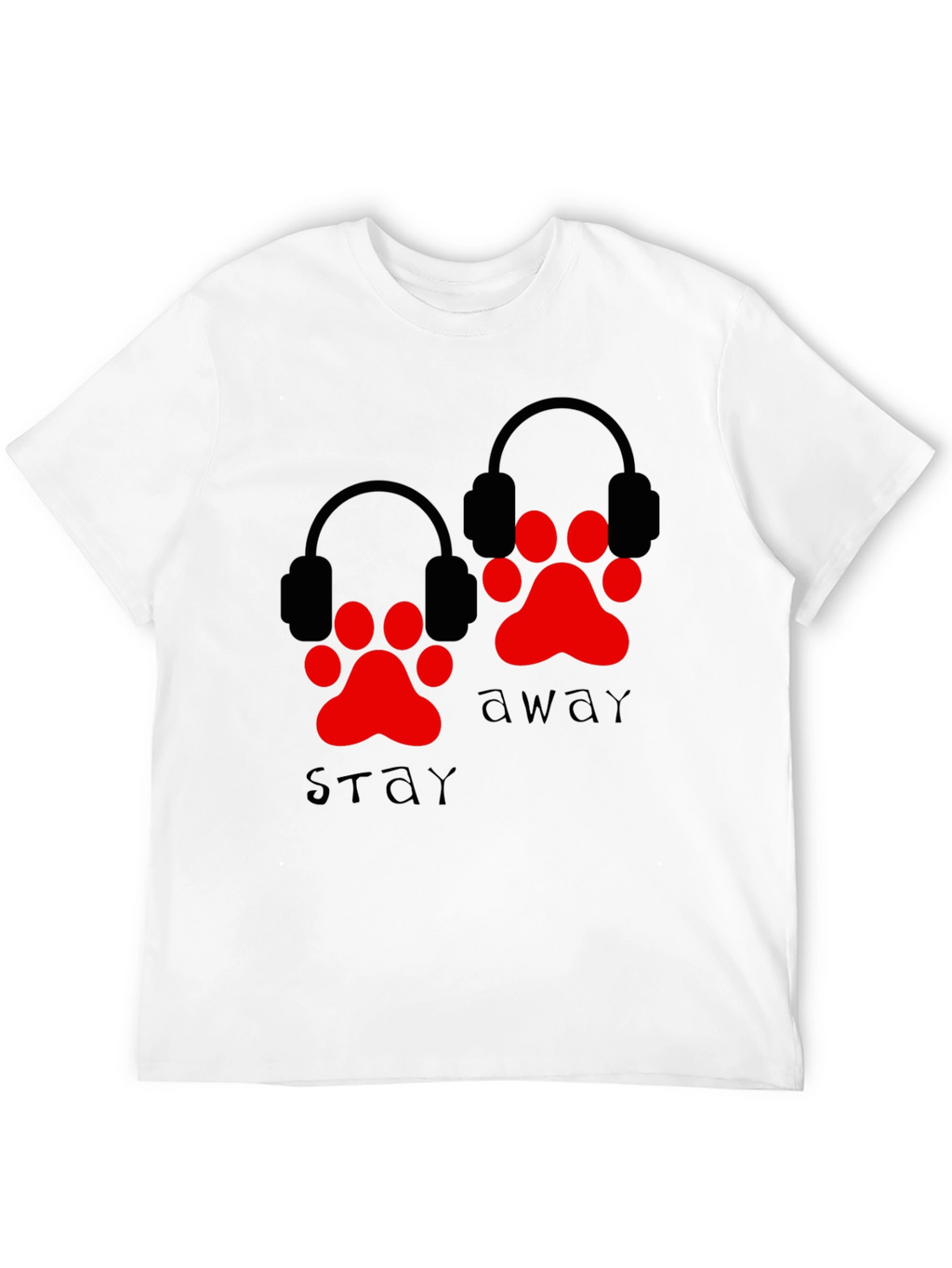 Stay Away Paw Print Graphic Tee