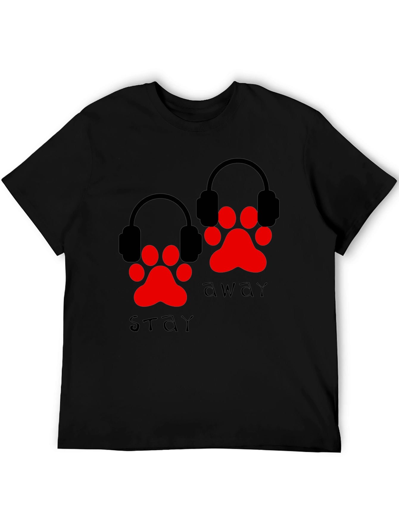 Stay Away Paw Print Graphic Tee