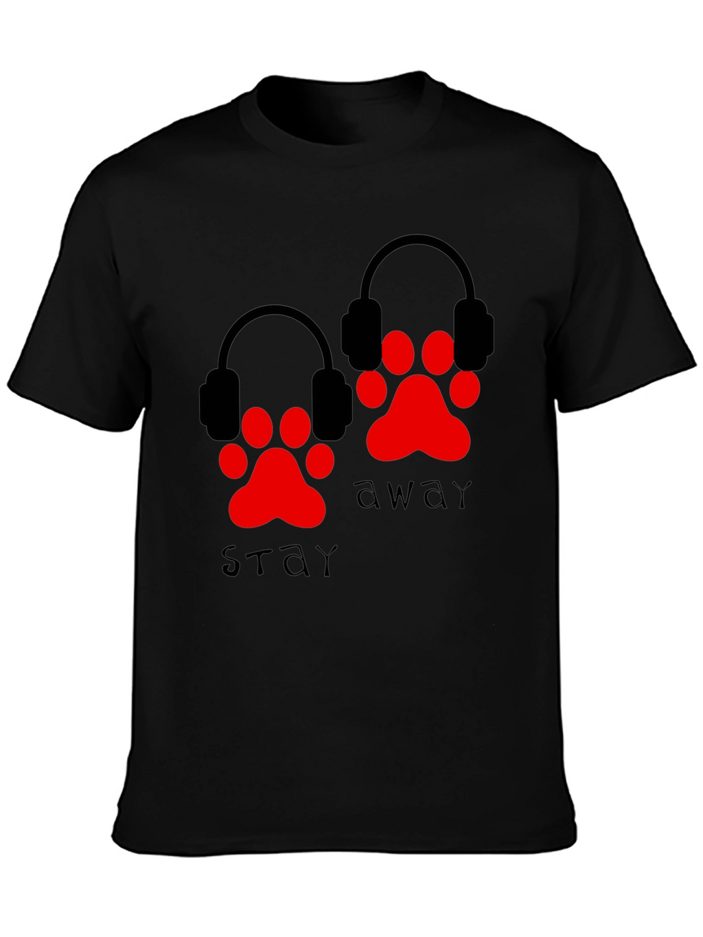 Stay Away Paw Print Graphic Tee