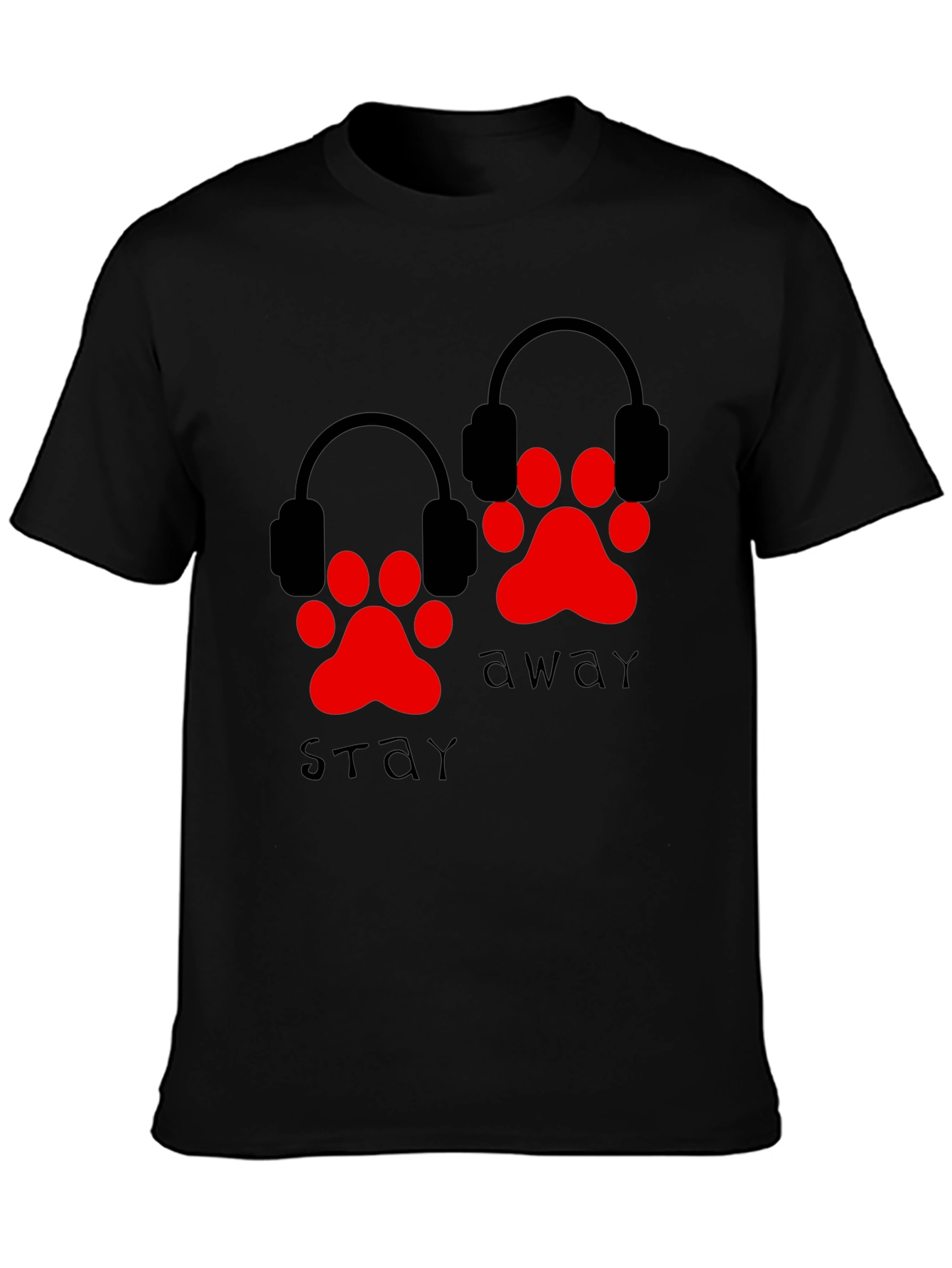 Stay Away Paw Print Graphic Tee