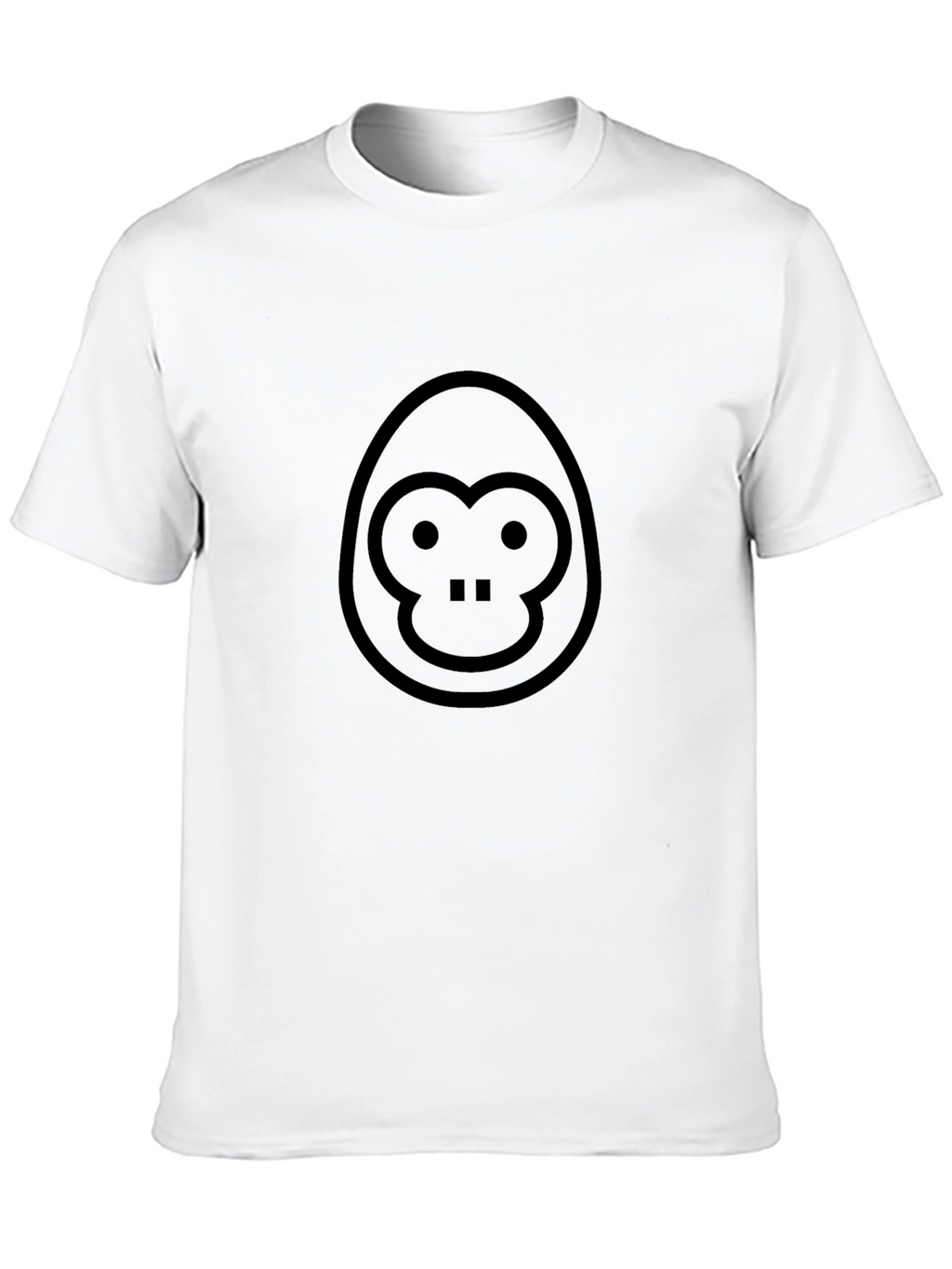 Graphic Monkey Tee - Black Cotton T-Shirt