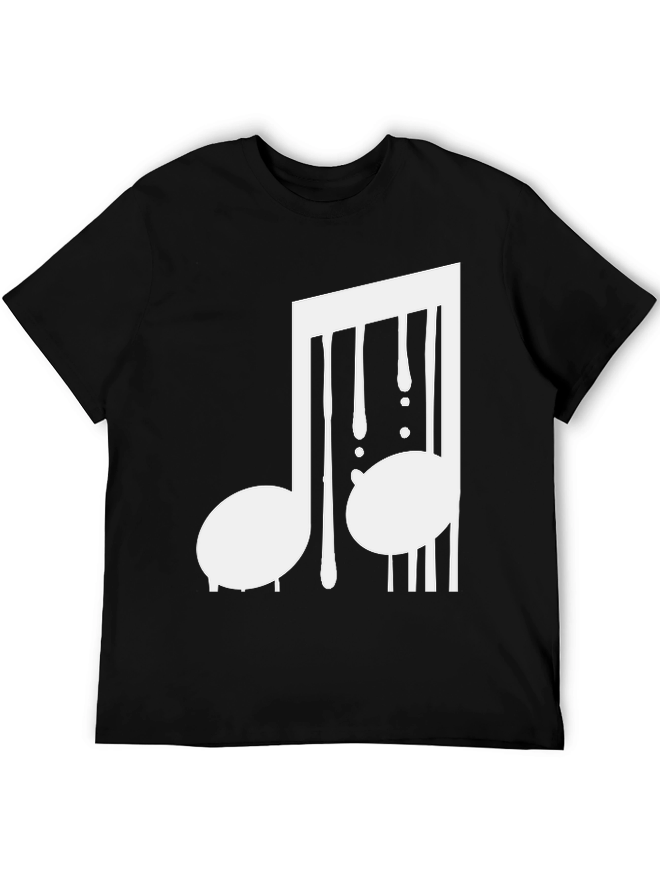 Black Music Note Graphic Tee