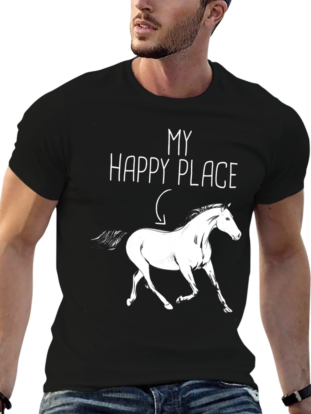 My Happy Place Horse Graphic Tee