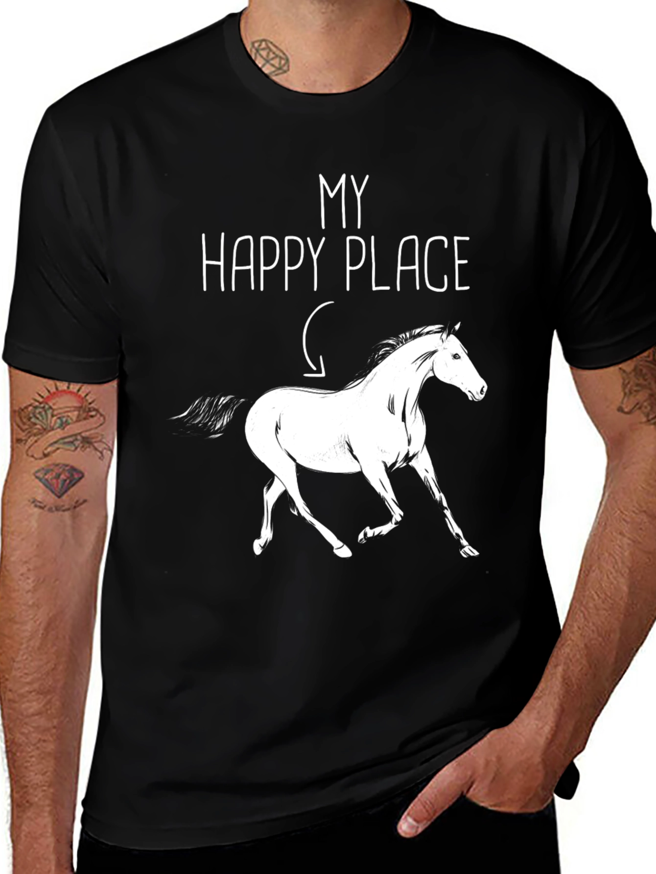 My Happy Place Horse Graphic Tee