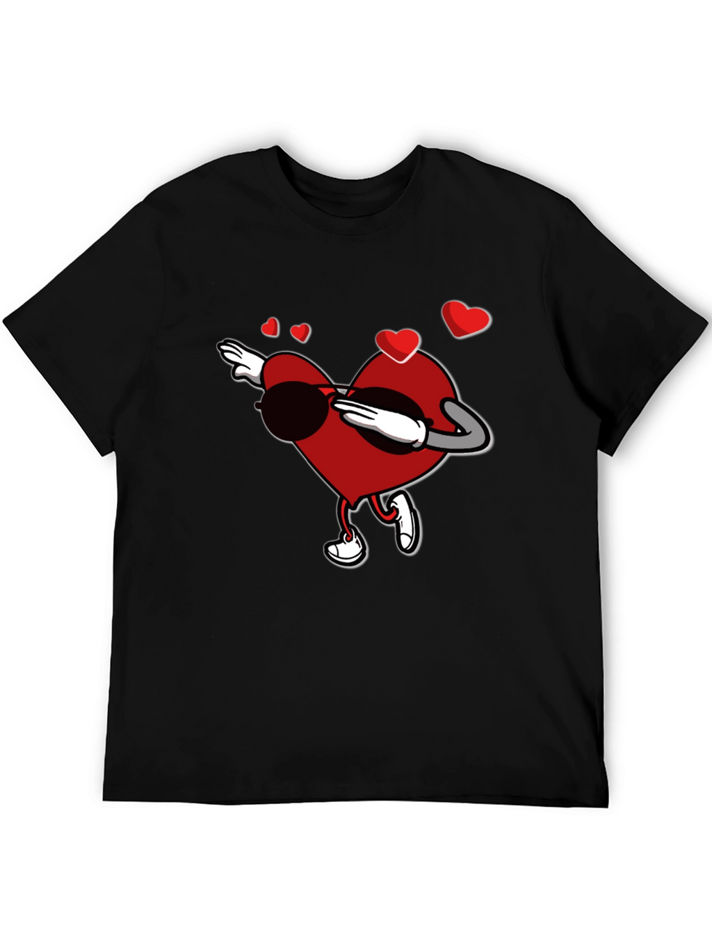 Dabbing Heart Valentines Day Graphic T-Shirt