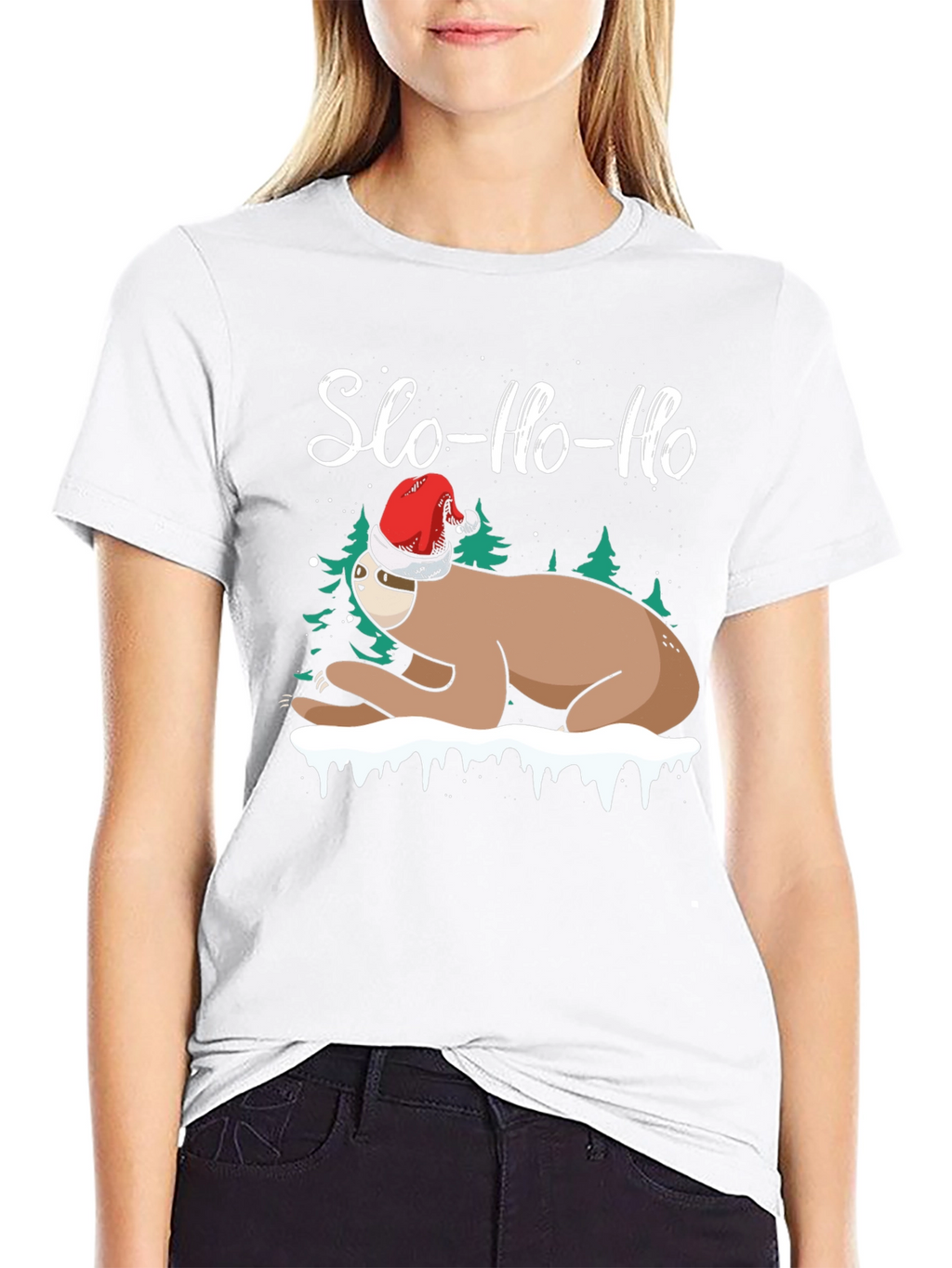 Slo-Ho-Ho Christmas Sloth T-Shirt