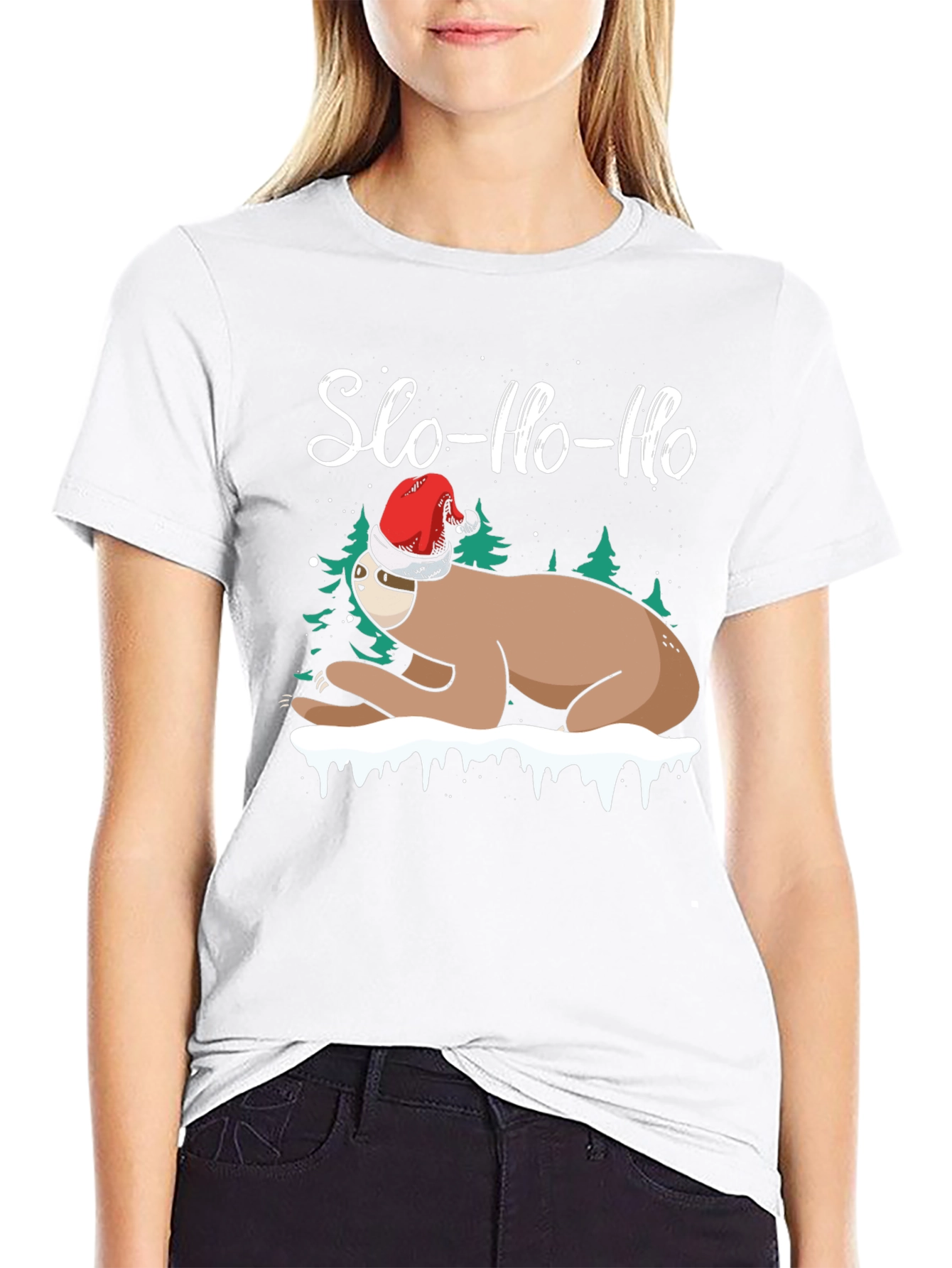 Slo-Ho-Ho Christmas Sloth T-Shirt