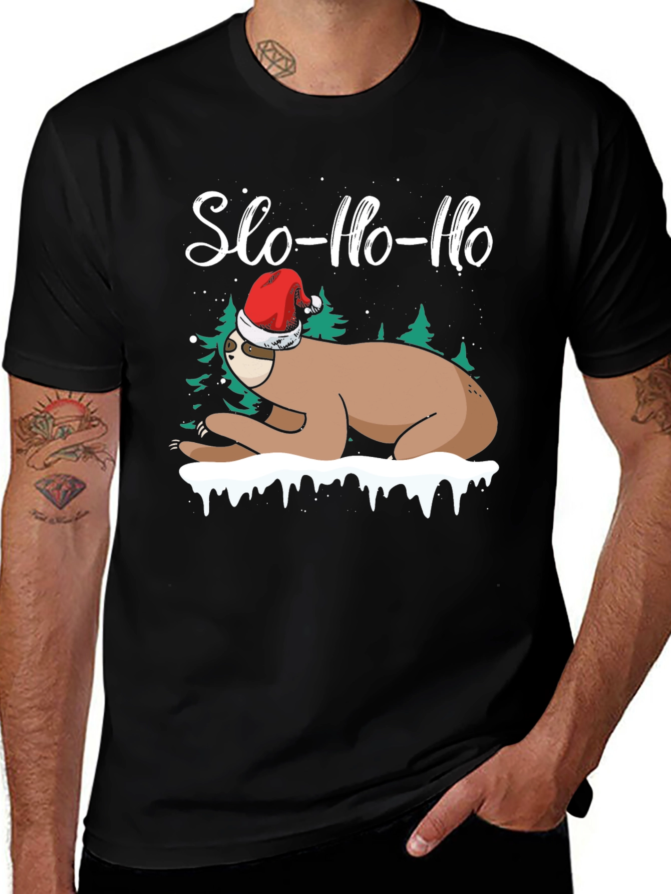 Slo-Ho-Ho Christmas Sloth T-Shirt