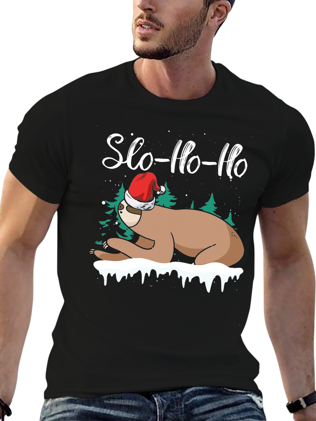 Slo-Ho-Ho Christmas Sloth T-Shirt