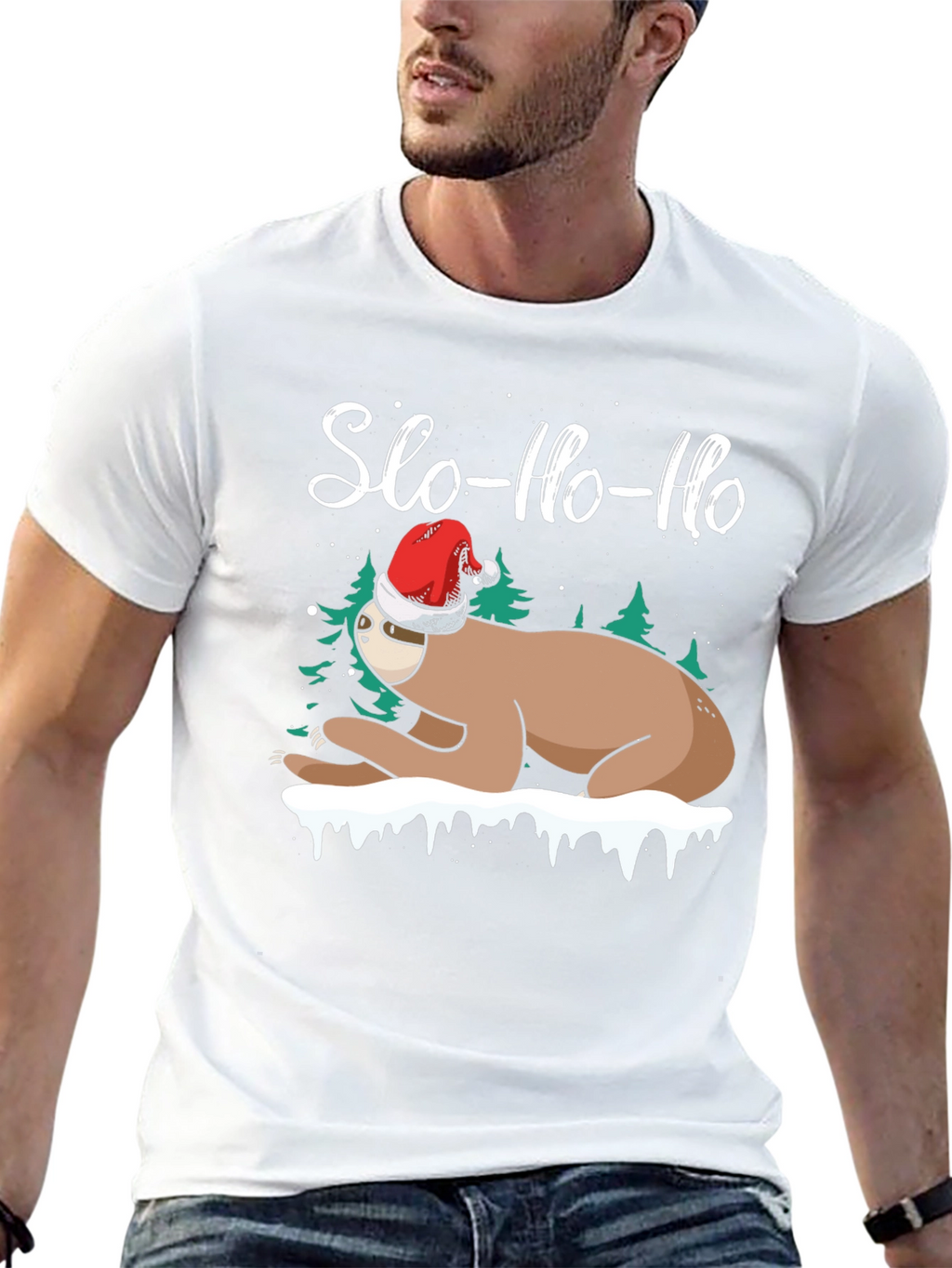 Slo-Ho-Ho Christmas Sloth T-Shirt