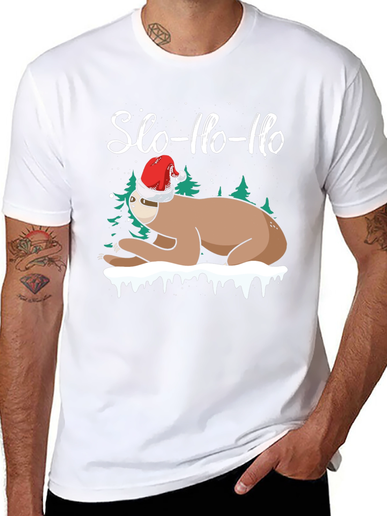Slo-Ho-Ho Christmas Sloth T-Shirt