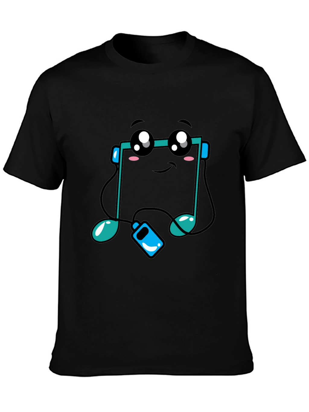 Cute Music Note T-Shirt - Black Graphic Tee