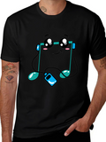Cute Music Note T-Shirt - Black Graphic Tee