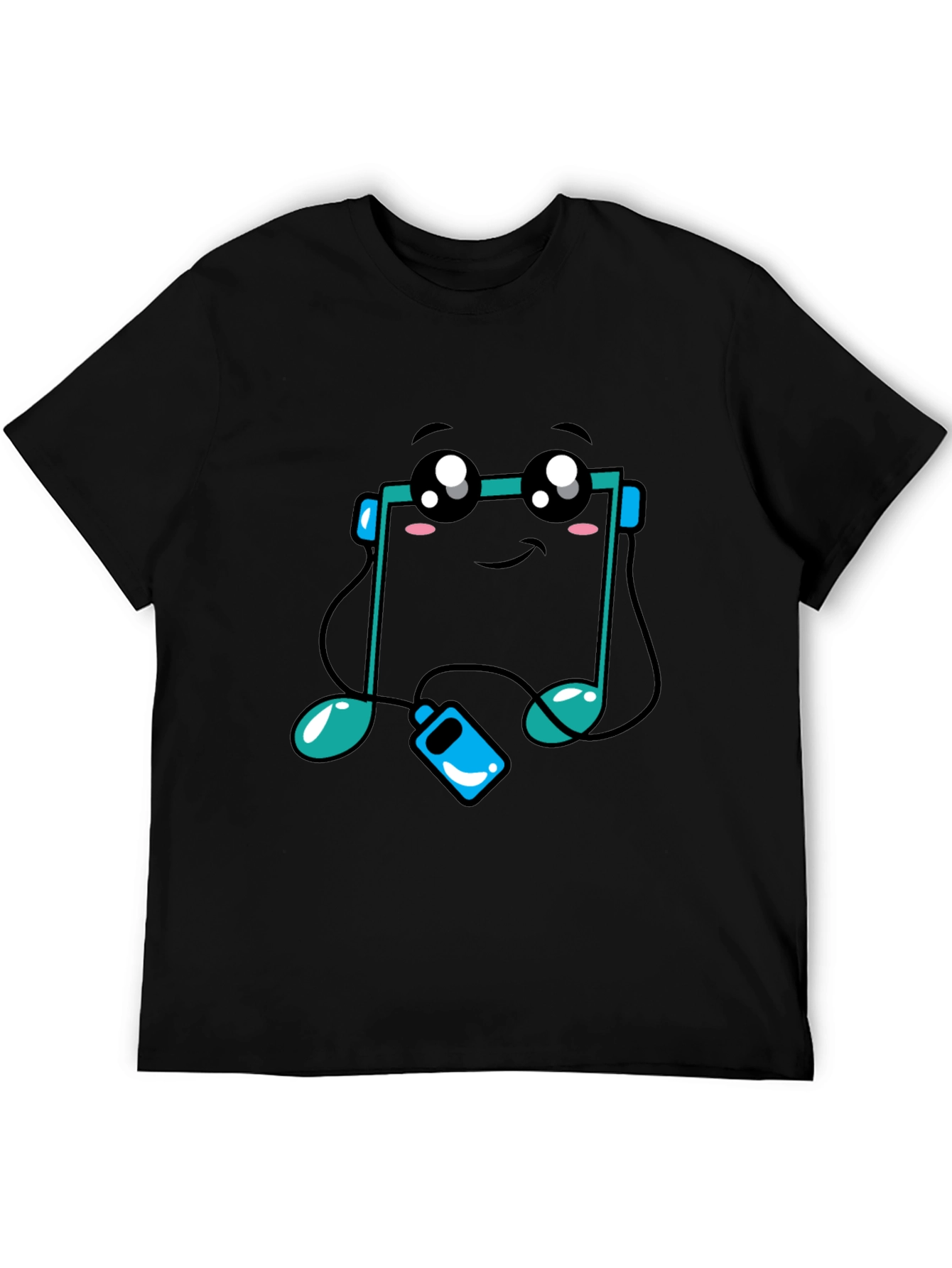 Cute Music Note T-Shirt - Black Graphic Tee